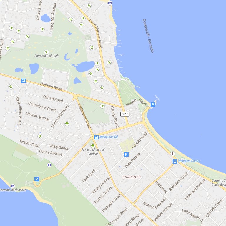 Map showing the Kay & Burton Sorrento & Portsea office location