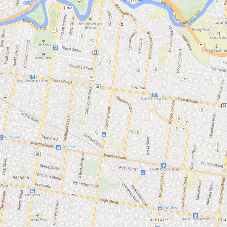 Map showing the Kay & Burton Stonnington office location