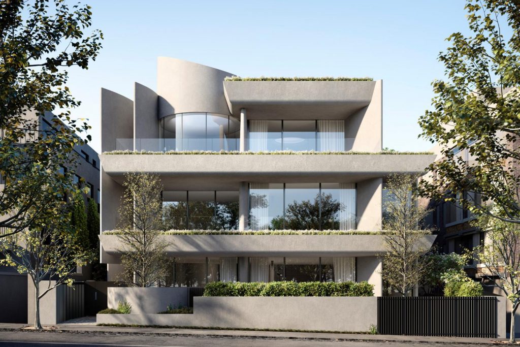 Modern concrete building exterior